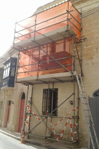 Balcony restoration in Naxxar.